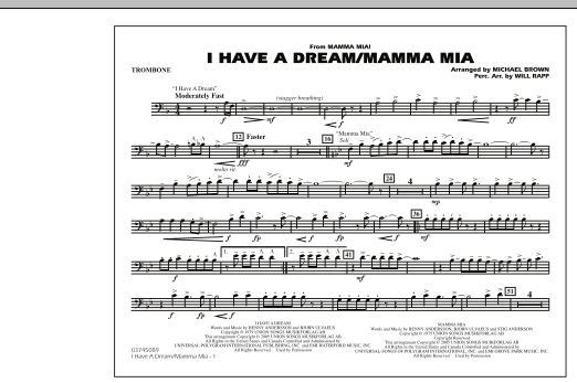 I Have a Dream/Mamma Mia! - Trombone (Marching Band) von Michael Brown