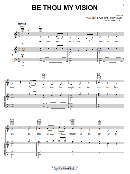 Be Thou My Vision (Piano, Vocal & Guitar Chords (Right-Hand Melody)) von Eden's Bridge