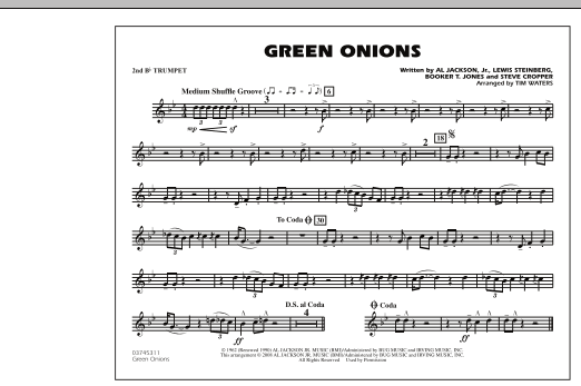 Green Onions - 2nd Bb Trumpet (Marching Band) von Tim Waters