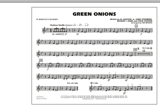 Green Onions - Bb Horn/Flugelhorn (Marching Band) von Tim Waters