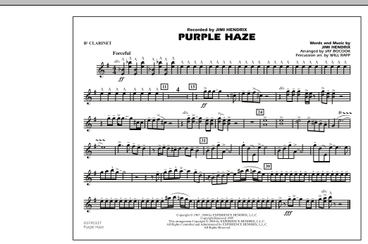 Purple Haze - Bb Clarinet (Marching Band) von Jay Bocook