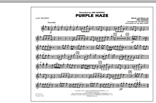 Purple Haze - 1st Bb Trumpet (Marching Band) von Jay Bocook