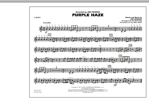 Purple Haze - F Horn (Marching Band) von Jay Bocook