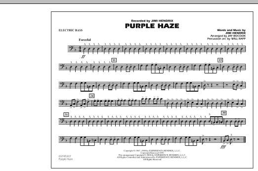 Purple Haze - Electric Bass (Marching Band) von Jay Bocook