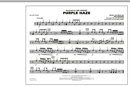 Purple Haze - Quad Toms (Marching Band) von Jay Bocook