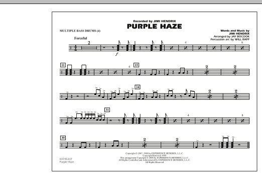 Purple Haze - Multiple Bass Drums (Marching Band) von Jay Bocook