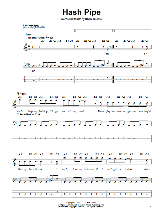  (Bass Guitar Tab) von Weezer