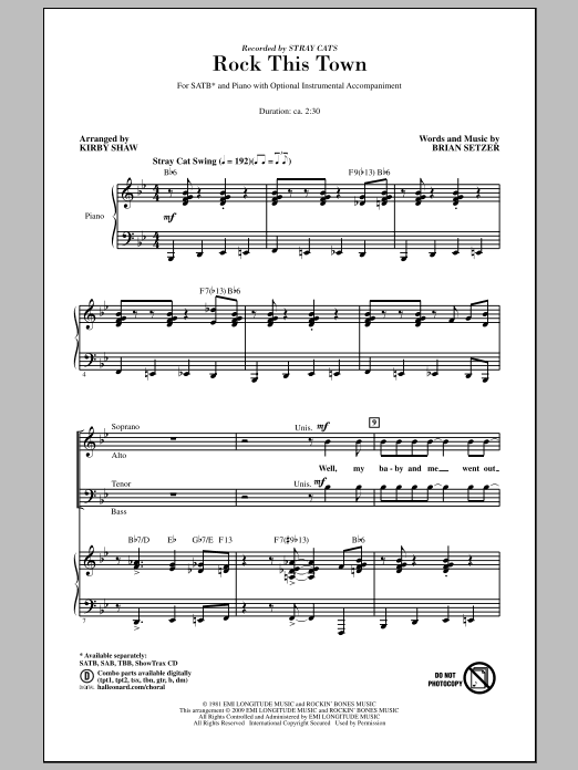 Rock This Town (SATB Choir) von Kirby Shaw