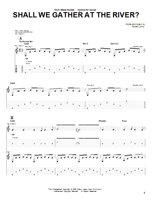 Shall We Gather At The River? (Guitar Tab) von Steve Hunter