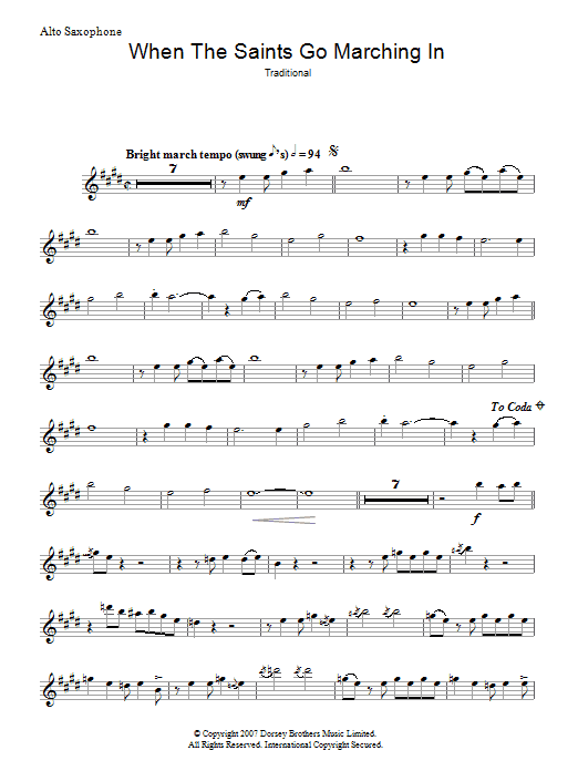 When The Saints Go Marching In (Lead Sheet / Fake Book) von Traditional