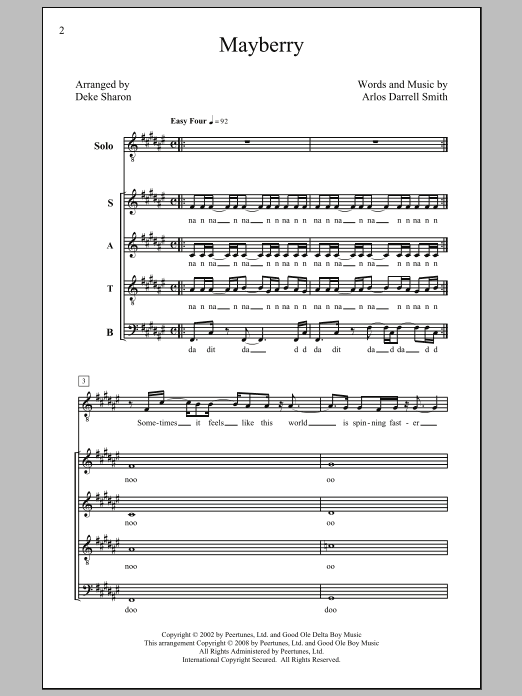 Mayberry (SATB Choir) von Deke Sharon