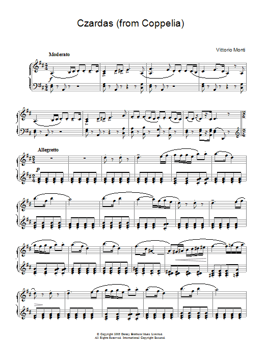 Czardas (Piano Solo) von Vittorio Monti