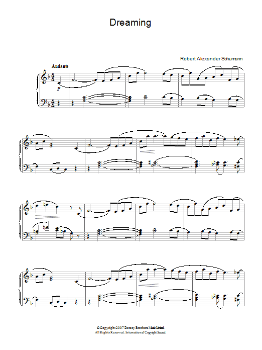 Dreaming (Easy Piano) von Robert Schumann