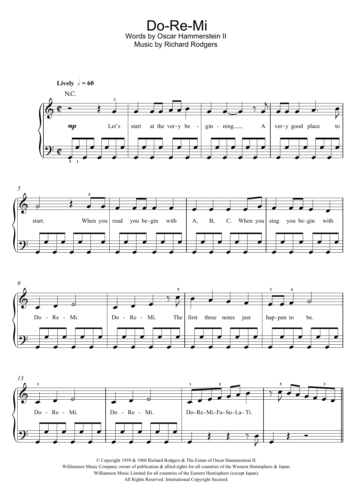 Do-Re-Mi (from The Sound Of Music) (Beginner Piano) von Rodgers & Hammerstein