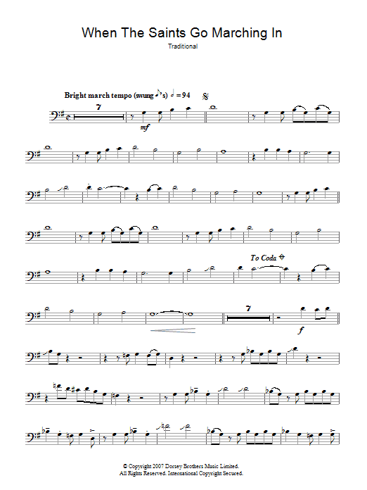 When The Saints Go Marching In (Lead Sheet / Fake Book) von Traditional