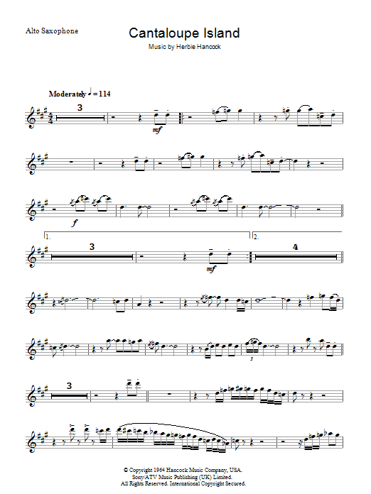 Cantaloupe Island (Lead Sheet / Fake Book) von Herbie Hancock