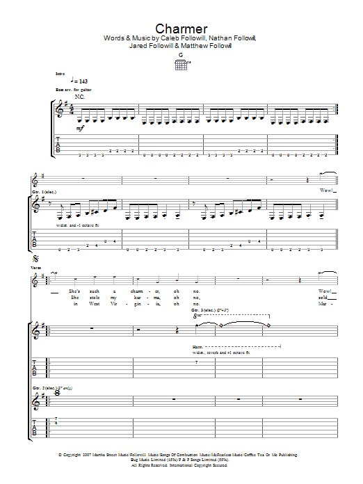 Charmer (Guitar Tab) von Kings Of Leon