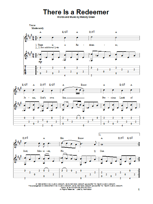 There Is A Redeemer (Solo Guitar) von Keith Green