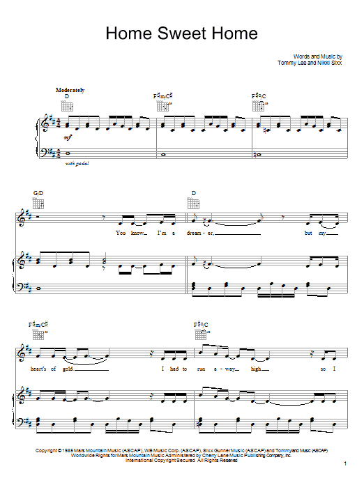 Home Sweet Home (Piano, Vocal & Guitar Chords (Right-Hand Melody)) von Carrie Underwood