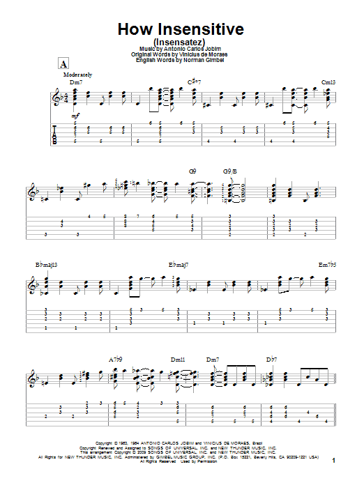 How Insensitive (Insensatez) (Solo Guitar) von Antonio Carlos Jobim