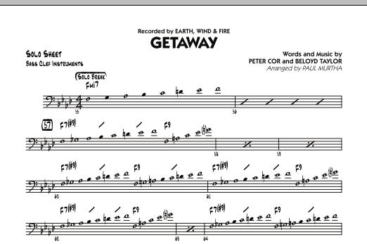 Getaway - Bass Clef Solo Sheet (Jazz Ensemble) von Paul Murtha