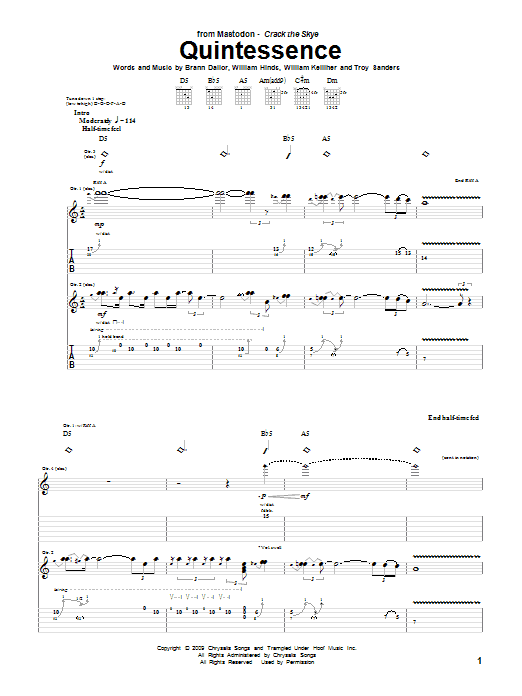 Quintessence (Guitar Tab) von Mastodon