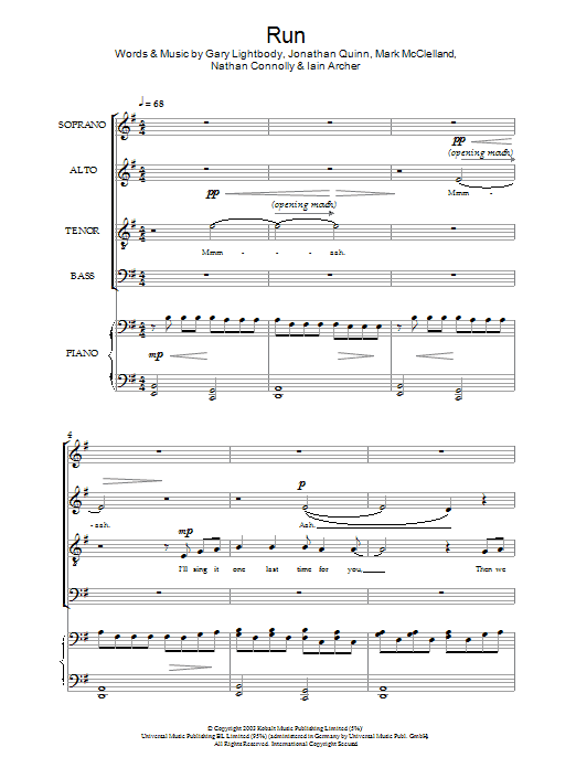 Run (SATB Choir) von Leona Lewis