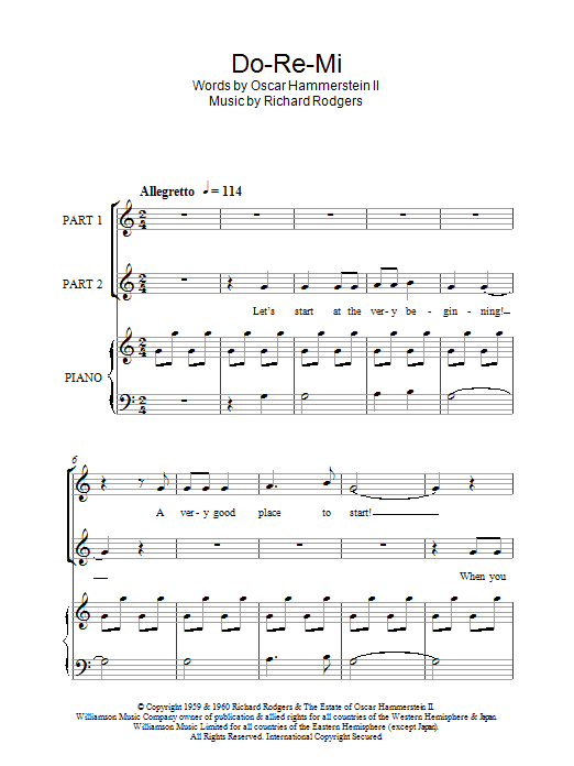 Do-Re-Mi (from The Sound of Music) (arr. Rick Hein) (2-Part Choir) von Rodgers & Hammerstein
