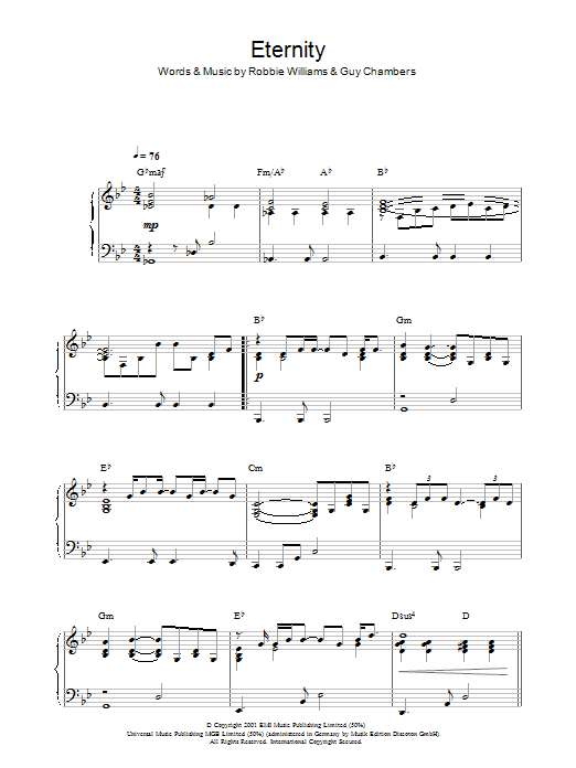 Eternity (Piano Solo) von Robbie Williams