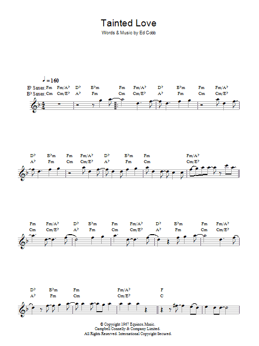 Tainted Love (Lead Sheet / Fake Book) von Soft Cell