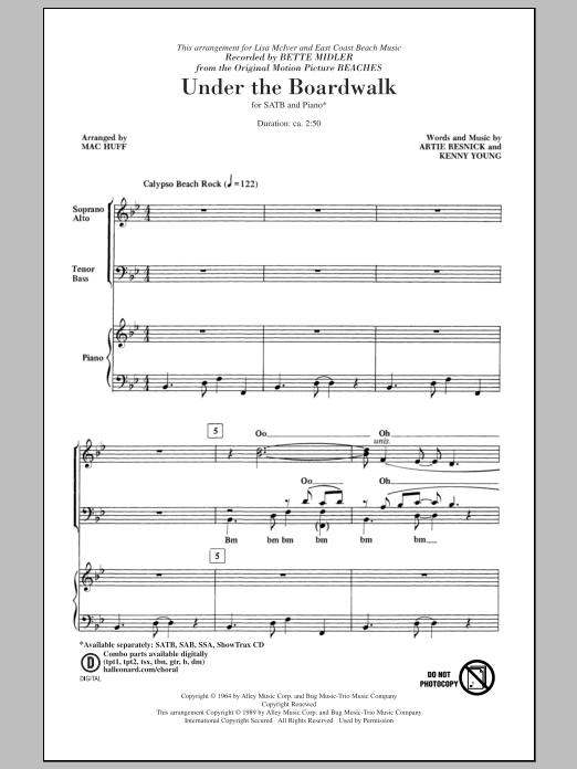 Under The Boardwalk (SATB Choir) von Mac Huff