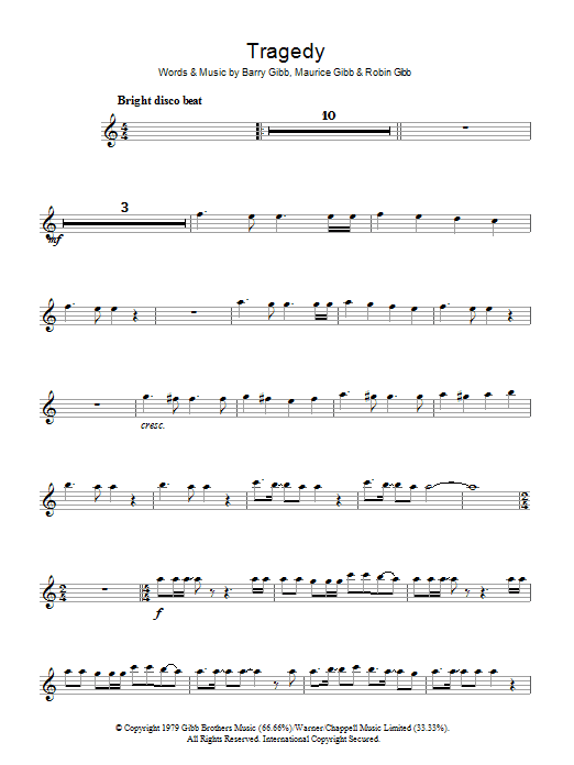 Tragedy (Lead Sheet / Fake Book) von Bee Gees