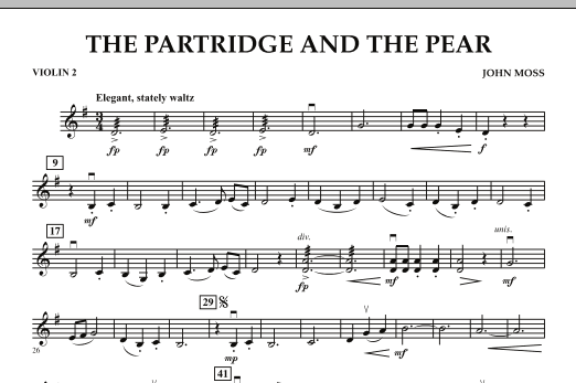 The Partridge and the Pear - Violin 2 (Orchestra) von John Moss