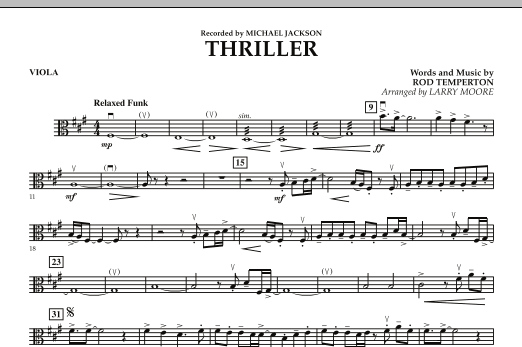 Thriller - Viola (Orchestra) von Larry Moore