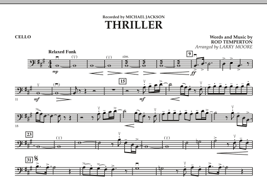 Thriller - Cello (Orchestra) von Larry Moore