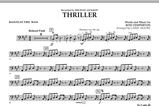 Thriller - String Bass/Electric Bass (Orchestra) von Larry Moore