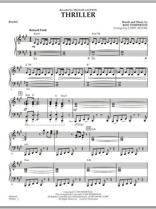 Thriller - Piano (Orchestra) von Larry Moore