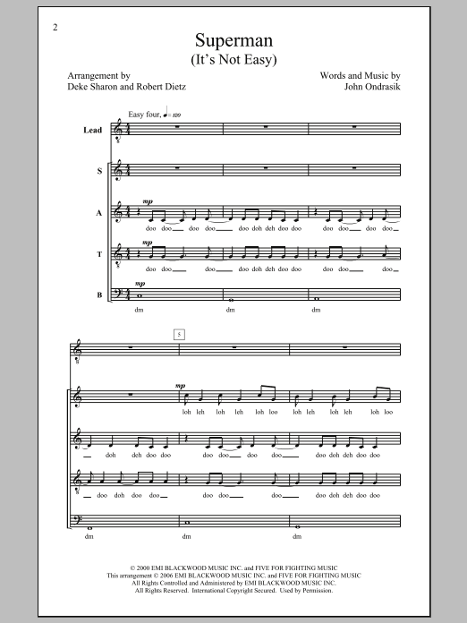 Superman (It's Not Easy) (SATB Choir) von Deke Sharon