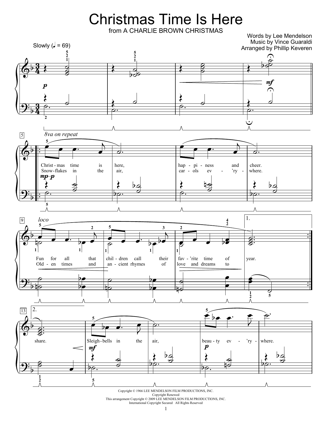 Christmas Time Is Here (arr. Phillip Keveren) (Educational Piano) von Vince Guaraldi