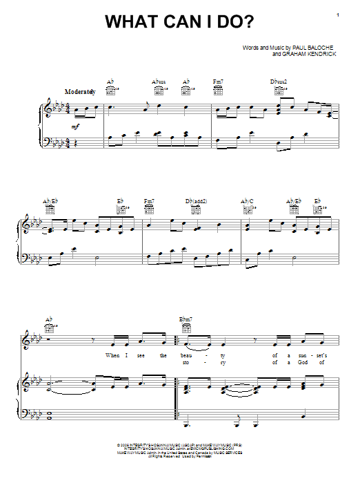 What Can I Do? (Piano, Vocal & Guitar Chords (Right-Hand Melody)) von Paul Baloche