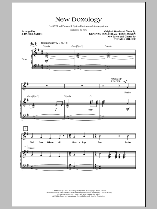 New Doxology (SATB Choir) von J. Daniel Smith