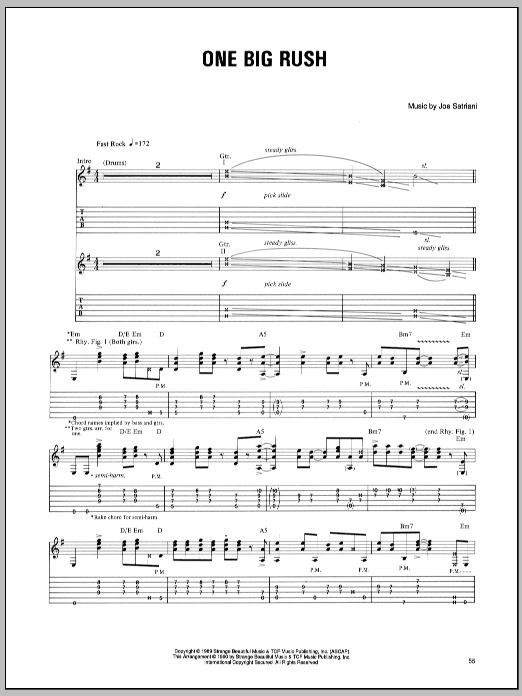 One Big Rush (Guitar Tab) von Joe Satriani