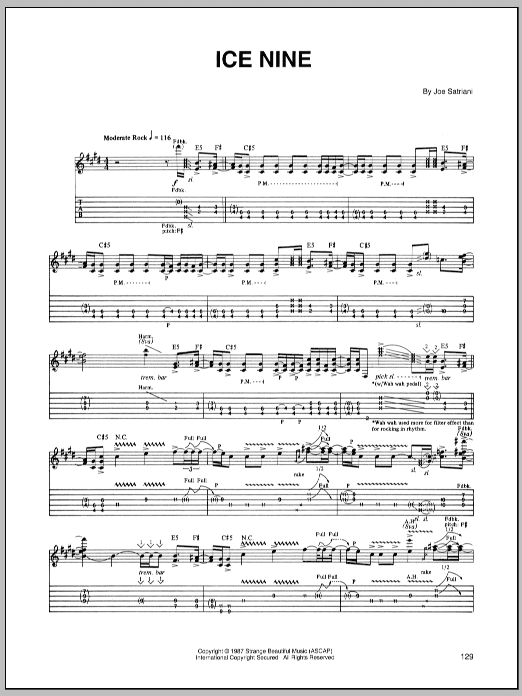 Ice Nine (Guitar Tab) von Joe Satriani