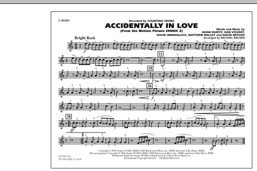Accidentally In Love - F Horn (Marching Band) von Michael Brown