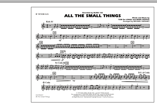 All The Small Things - Bb Tenor Sax (Marching Band) von Michael Sweeney