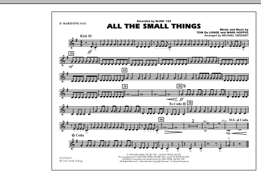 All The Small Things - Eb Baritone Sax (Marching Band) von Michael Sweeney