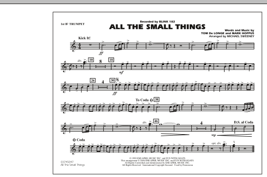 All The Small Things - 1st Bb Trumpet (Marching Band) von Michael Sweeney