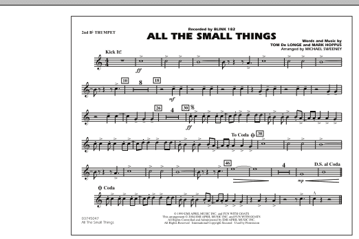 All The Small Things - 2nd Bb Trumpet (Marching Band) von Michael Sweeney