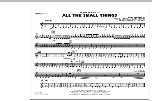 All The Small Things - Baritone T.C. (Marching Band) von Michael Sweeney