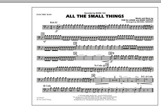 All The Small Things - Electric Bass (Marching Band) von Michael Sweeney